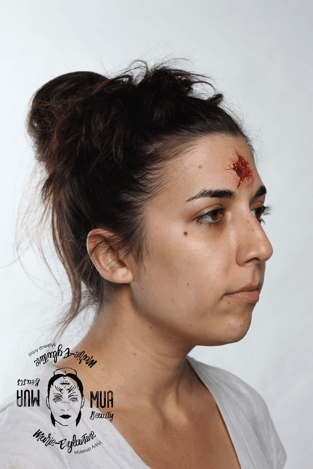 Makeup bullet wound