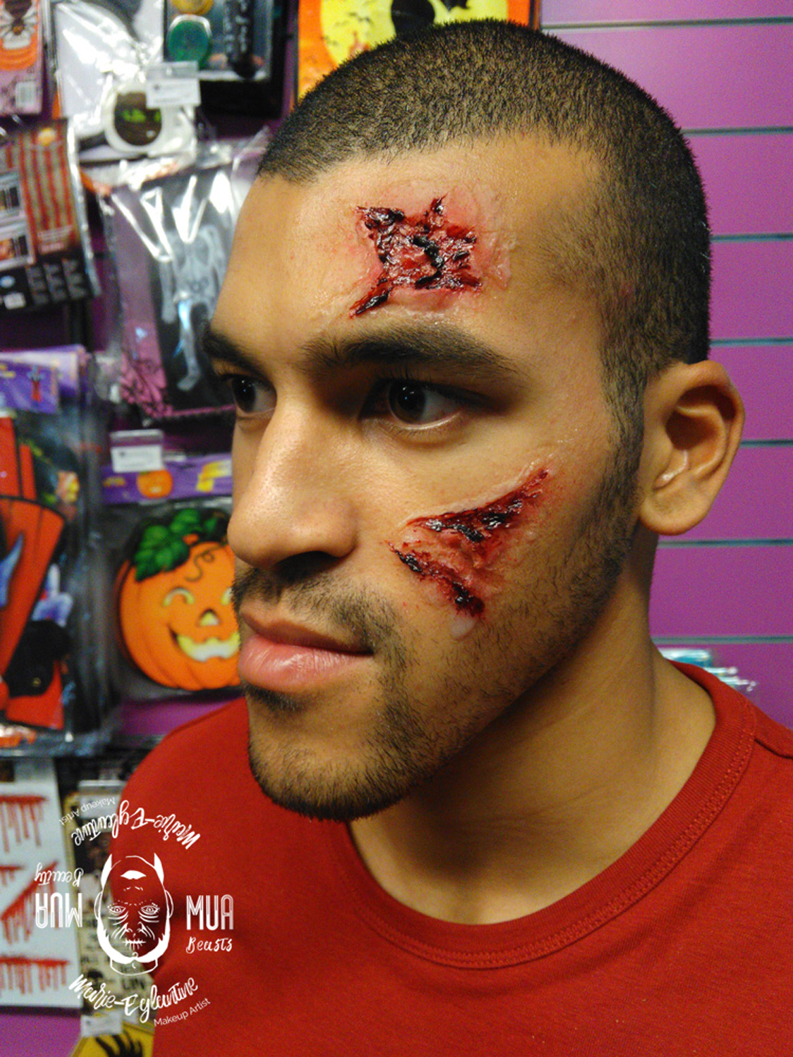 Makeup Halloween fake wound