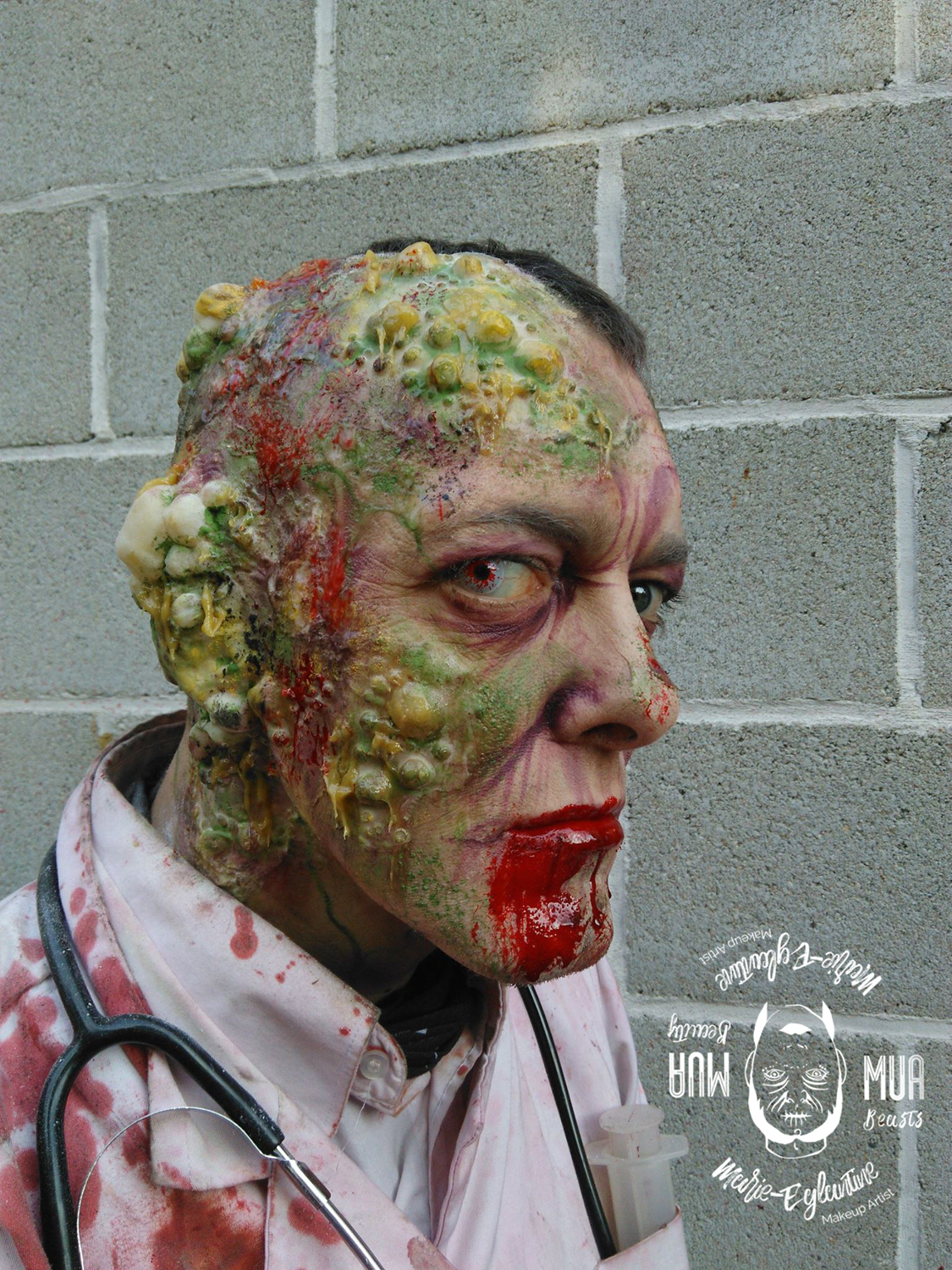 Makeup Halloween zombie